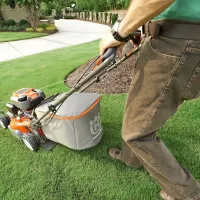man mowing his lawn